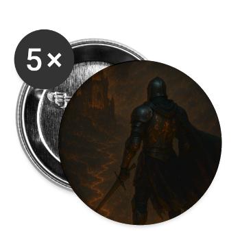 Lava Knight in Inferno - Buttons medium 1.26"/32 mm (5-pack) - white - Front