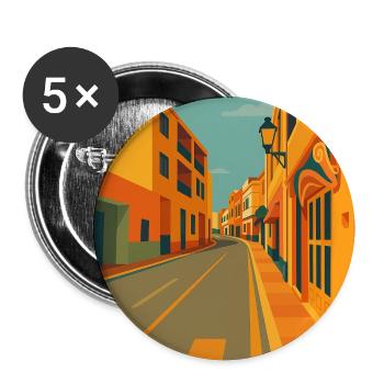Playa de La Calera - Buttons medium 1.26"/32 mm (5-pack) - white - Front