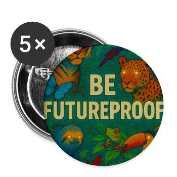 Be future-proof - Buttons medium 1.26"/32 mm (5-pack) - white - Front
