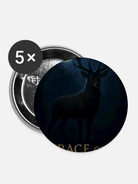 Gnade des Waldes - Buttons mittel 32 mm (5er Pack) - Weiß