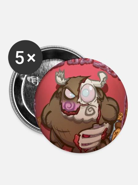 Zombison 3 Poster - Buttons mittel 32 mm (5er Pack) - Weiß