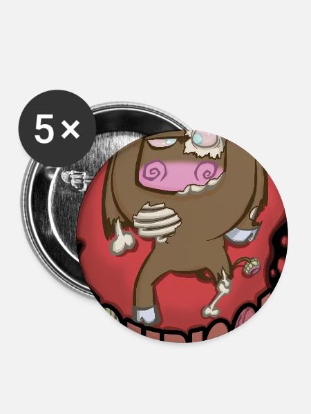 Zombison-Poster - Buttons mittel 32 mm (5er Pack) - Weiß