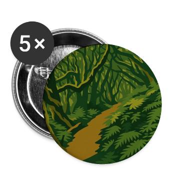 Parque Nacionale de Garajonay - Buttons mittel 32 mm (5er Pack) - Weiß - Vorne