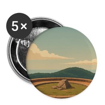 Montana de Garajonay - Buttons mittel 32 mm (5er Pack) - Weiß - Vorne
