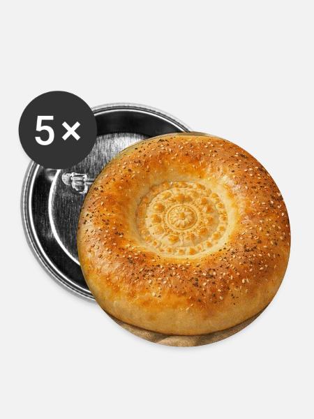 Sesamring-Brot - Buttons mittel 32 mm (5er Pack) - Weiß