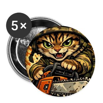 Donny the Vet - Buttons medium 1.26"/32 mm (5-pack) - white - Front