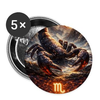 Scorpion - Buttons medium 1.26"/32 mm (5-pack) - white - Front