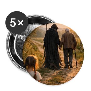 Letzte Wanderung - Buttons mittel 32 mm (5er Pack) - Weiß - Vorne