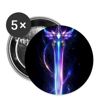 Neon Astral Sword - Buttons medium 1.26"/32 mm (5-pack) - white - Front