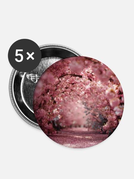 Cherry Blossom Arch Path - Buttons mittel 32 mm (5er Pack) - Weiß