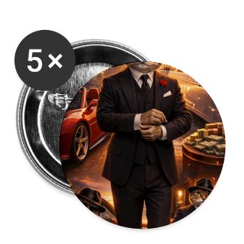 Hangover in the Tuxedo Billionaires Club - Buttons medium 1.26"/32 mm (5-pack) - white - Front