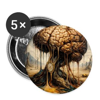 Arbre de la pensée fondant dans le désert - Lot de 5 moyens badges (32 mm) - blanc - Devant
