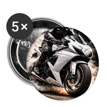 Smoke Engine  - Lot de 5 moyens badges (32 mm) - blanc - Devant