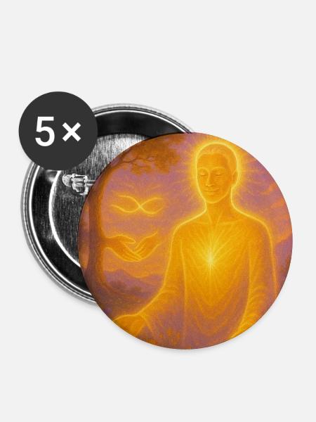 Aura der Unendlichkeit - Buttons mittel 32 mm (5er Pack) - Weiß