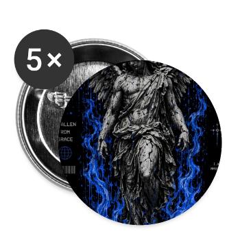 Ange Déchu dans Blue Inferno - Lot de 5 moyens badges (32 mm) - blanc - Devant
