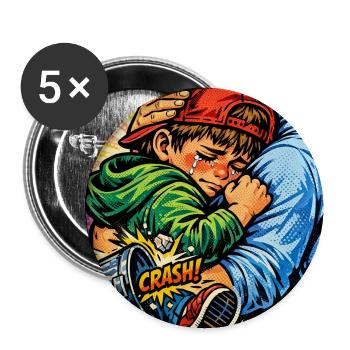 Wut ist Traurigkeit die nicht aufgefangen wurde - Buttons mittel 32 mm (5er Pack) - Weiß - Vorne