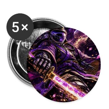 Kometenschwert des Sternensamurai - Buttons mittel 32 mm (5er Pack) - Weiß - Vorne