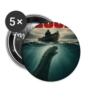 Nessie-Tiefsee-Legende - Buttons mittel 32 mm (5er Pack) - Weiß - Vorne