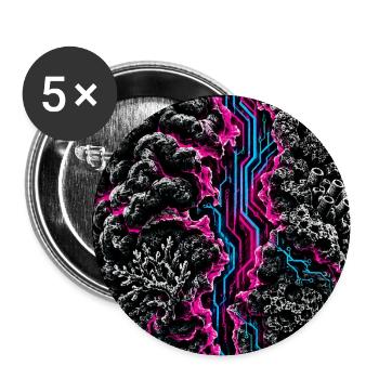 Das biologische Urprogramm - Buttons mittel 32 mm (5er Pack) - Weiß - Vorne