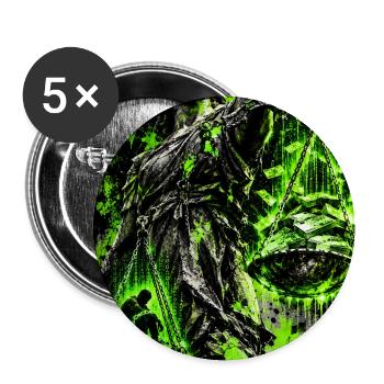 Justiz ist Klassenjustiz - Punk Shirt - Buttons mittel 32 mm (5er Pack) - Weiß - Vorne