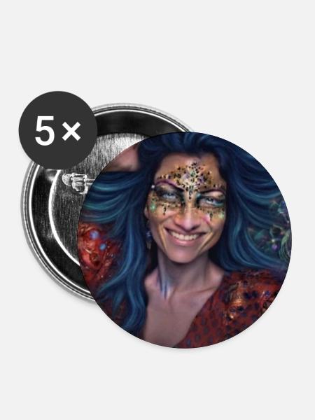 WirNoiWe mIAOw We - Buttons mittel 32 mm (5er Pack) - Weiß