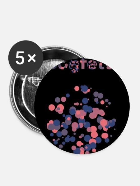 Konfetti - Buttons mittel 32 mm (5er Pack) - Weiß