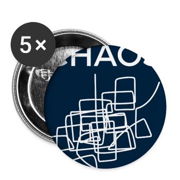 Chaos Liniengeflecht - Buttons mittel 32 mm (5er Pack) - Weiß - Vorne