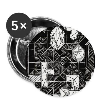 GRIDVOID - Buttons mittel 32 mm (5er Pack) - Weiß - Vorne