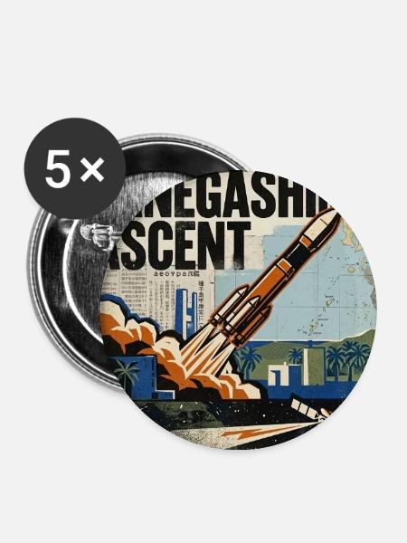 Design übersetzen - Buttons mittel 32 mm (5er Pack) - Weiß