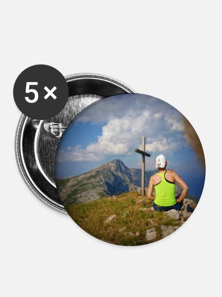 An der Spitze! - Buttons mittel 32 mm (5er Pack) - Weiß
