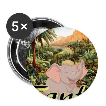 Fanti aus zwei außergewöhnliche Freunde - Buttons mittel 32 mm (5er Pack) - Weiß - Vorne
