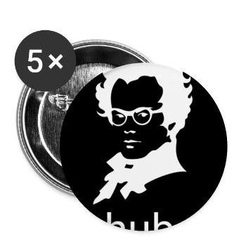 Schubert Silhouette Portrait - Buttons mittel 32 mm (5er Pack) - Weiß - Vorne