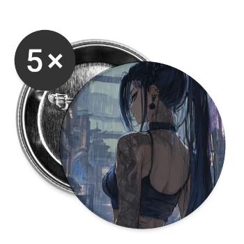 Night Fog Tattoo Heroine - Buttons medium 1.26"/32 mm (5-pack) - white - Front