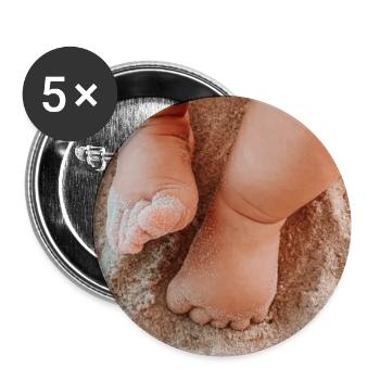 Summer is here! Baby too! - Buttons medium 1.26"/32 mm (5-pack) - white - Front