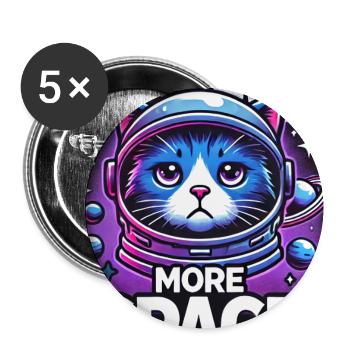 I Need More Space - Buttons mittel 32 mm (5er Pack) - Weiß - Vorne