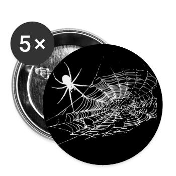 Spider - Buttons mittel 32 mm (5er Pack) - Weiß - Vorne
