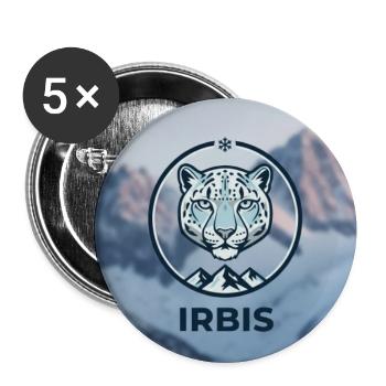 Berg Irbis - Buttons mittel 32 mm (5er Pack) - Weiß - Vorne