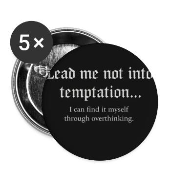 T-shirt Gothic Overthinking - Drôle d’Académie Sombre - Lot de 5 moyens badges (32 mm) - blanc - Devant