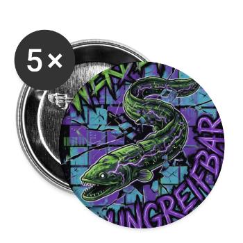 Metaphysik des Aals - Werdet ungreifbar - Buttons mittel 32 mm (5er Pack) - Weiß - Vorne
