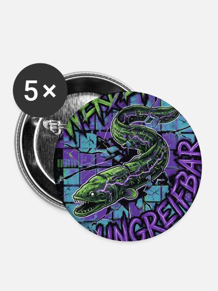 Metaphysik des Aals - Werdet ungreifbar - Buttons mittel 32 mm (5er Pack) - Weiß