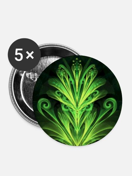 Nightflower Monkeyface - Buttons mittel 32 mm (5er Pack) - Weiß