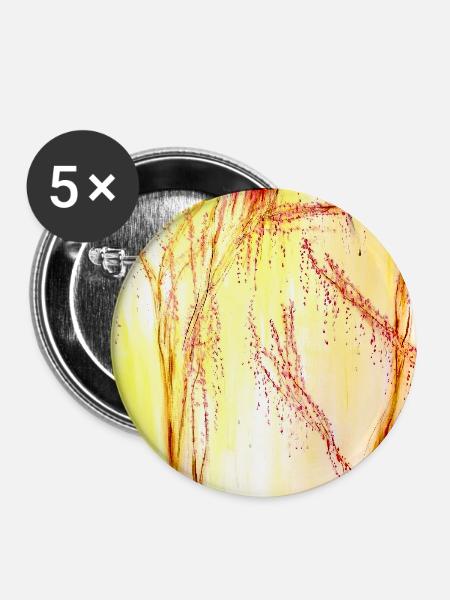 Bienenfresser - Buttons mittel 32 mm (5er Pack) - Weiß