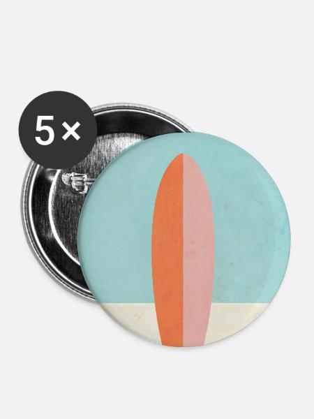 Brandung - Buttons mittel 32 mm (5er Pack) - Weiß