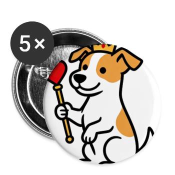 Jack Russell Of Hearts Original Design - Buttons medium 1.26"/32 mm (5-pack) - white - Front