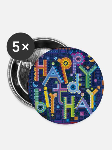 The Birthday Theme - Buttons mittel 32 mm (5er Pack) - Weiß