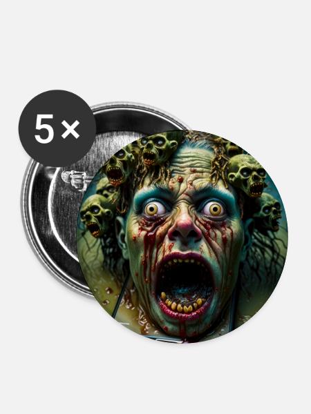 Verfluchtes Telefon - Buttons mittel 32 mm (5er Pack) - Weiß