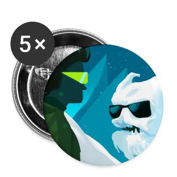 Yeti Encounters - Buttons medium 1.26"/32 mm (5-pack) - white - Front