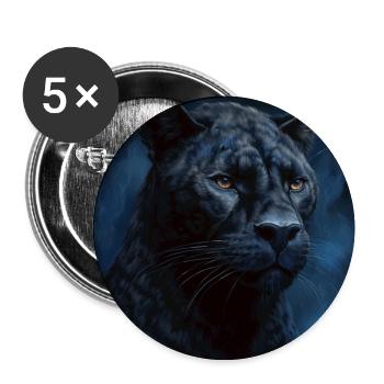 Midnight Panther in Blue Mist - Buttons medium 1.26"/32 mm (5-pack) - white - Front