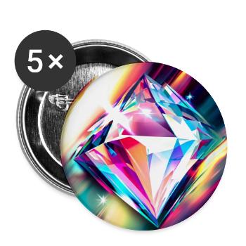 Diamant - Buttons mittel 32 mm (5er Pack) - Weiß - Vorne
