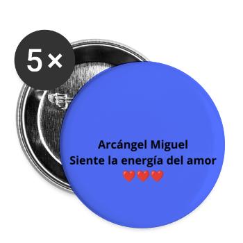 Erzengel Michael: Energie der Liebe - Buttons mittel 32 mm (5er Pack) - Weiß - Vorne